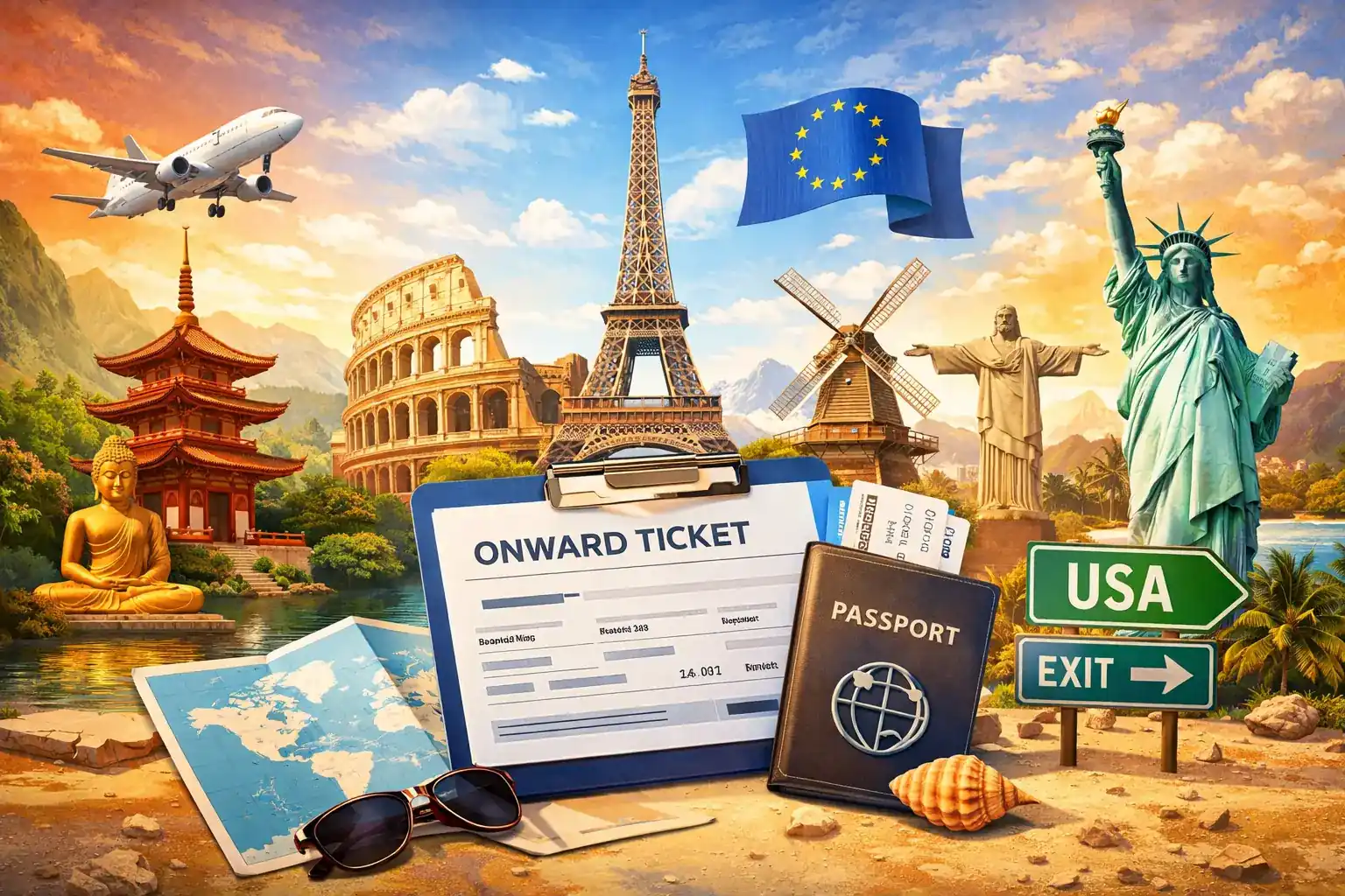 Dummy Flight Tickets for Onward Travel: Requirements by Region